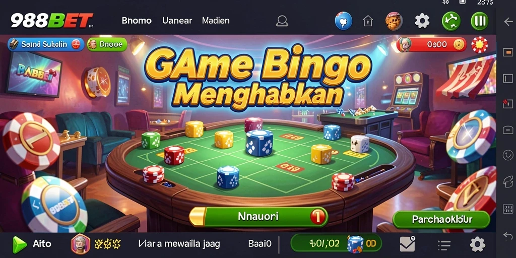 Tampilan gameplay Bingo yang seru di 988BET.