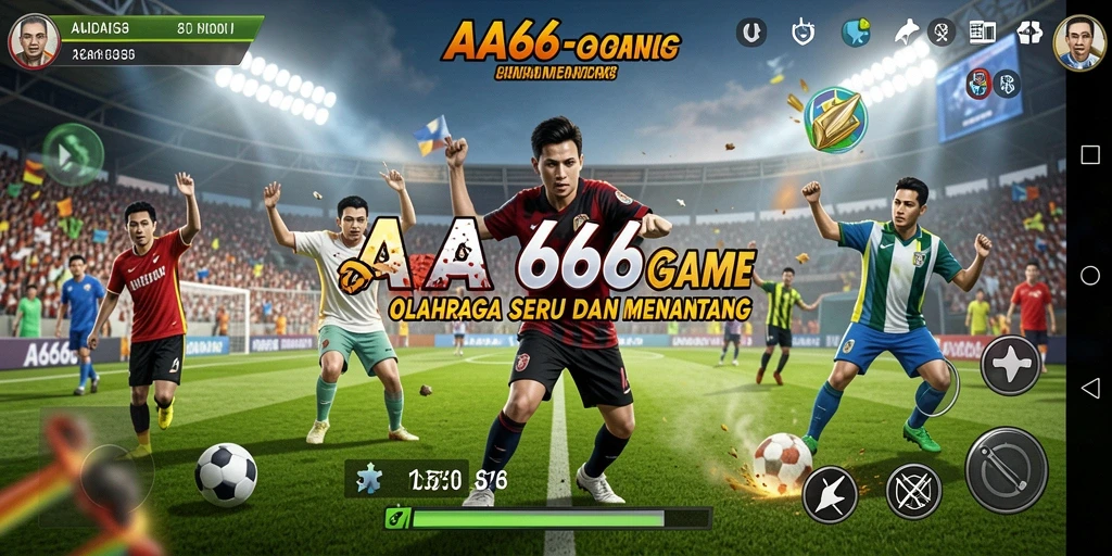 Tampilan gameplay AA666 yang penuh aksi dan keseruan olahraga.