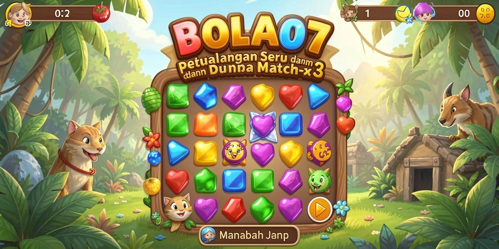 Gameplay seru yang menantang dalam BOLA07, penuh warna dan keseruan.