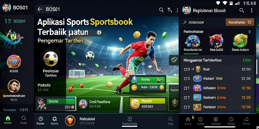 Tampilan gameplay menarik dari aplikasi Sportsbook BOS01.