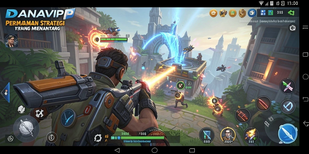 Tampilan gameplay strategis yang menegangkan di DANAVIP.