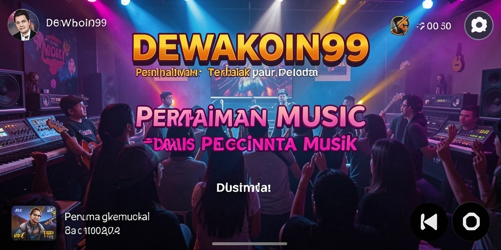 Tampilan gameplay DEWAKOIN99 dengan musik yang menggembirakan.