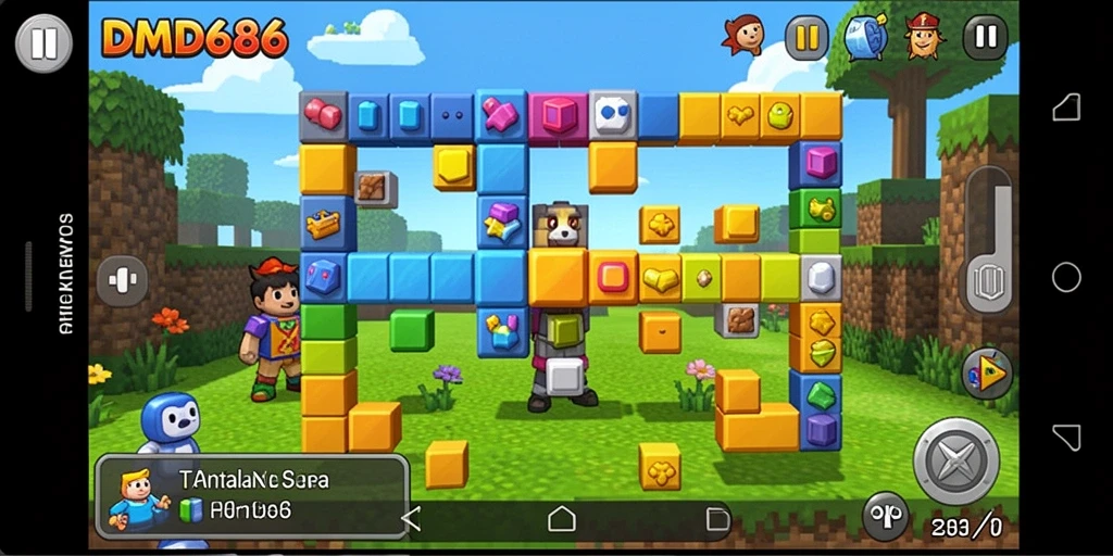 Tangkapan layar DMD686 menampilkan gameplay puzzle yang menarik dan penuh tantangan.