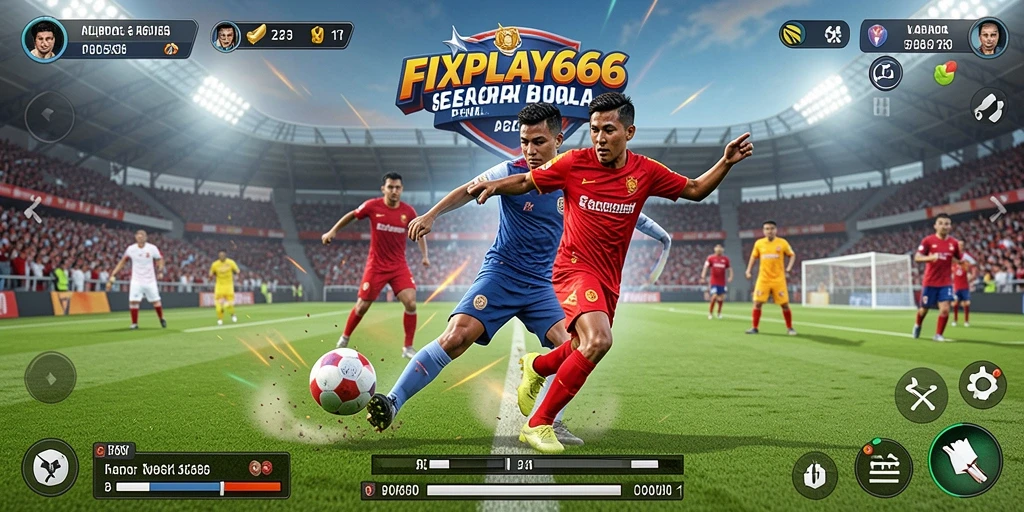 Gameplay sepak bola yang menegangkan dan realistis di FIXPLAY666.