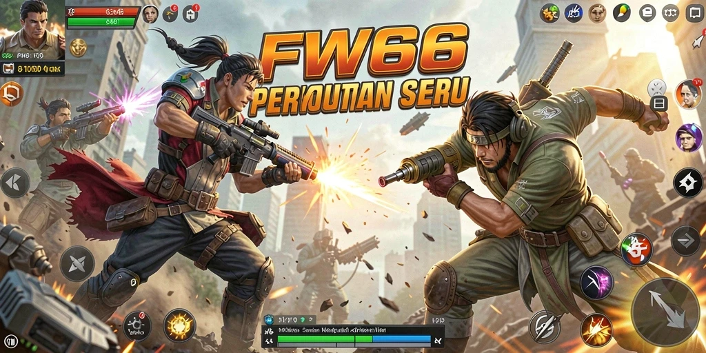 Tampilan gameplay FW66 yang menegangkan dan seru saat bertarung.