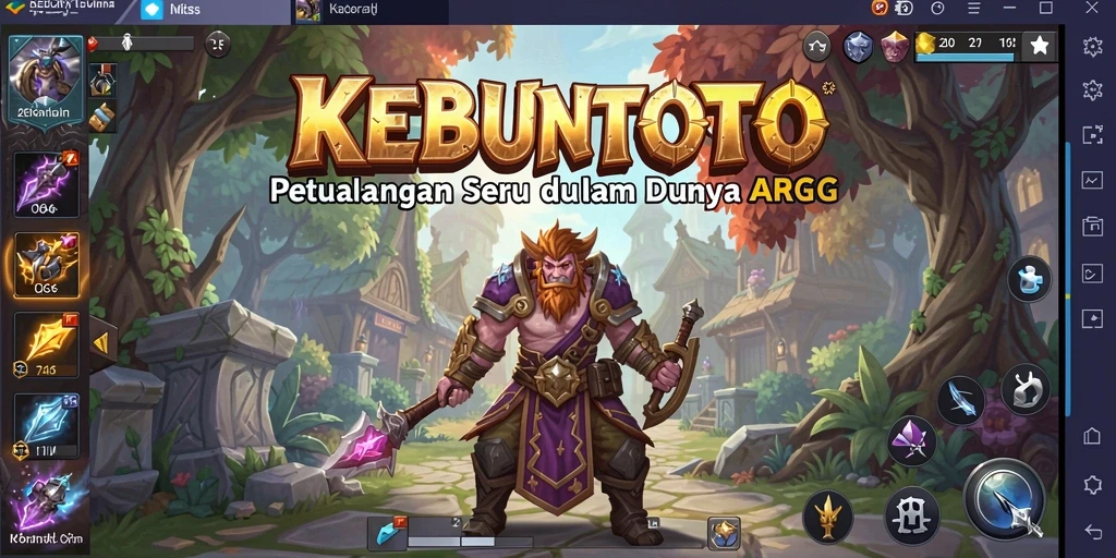 Screenshot gameplay seru KEBUNTOTO menampilkan pertarungan mendebarkan.