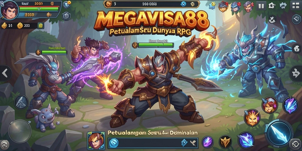Tangkapan layar dari gameplay seru MEGAVISA88 yang menampilkan aksi RPG.