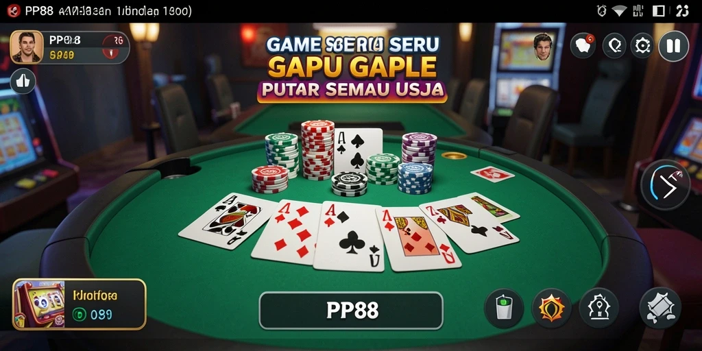 Tampilan gameplay seru Gaple di PP88 dengan interaksi pemain.