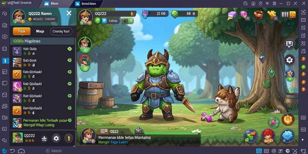 Tampilan gameplay QQ222 yang memukau dan interaktif dalam kategori Idle.