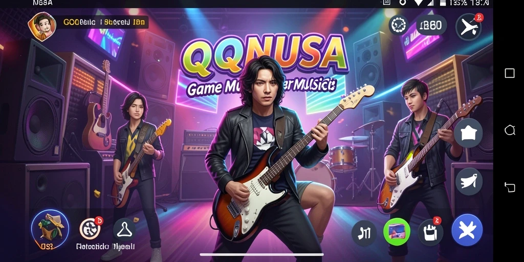 Screenshot QQNUSA menampilkan gameplay seru dan interaktif dalam musik.