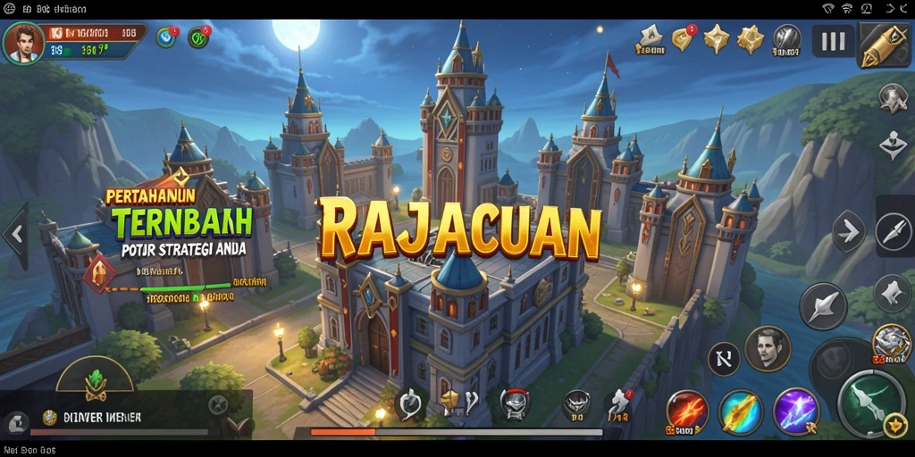Tampilan permainan Tower Defense yang menegangkan di RAJACUAN.