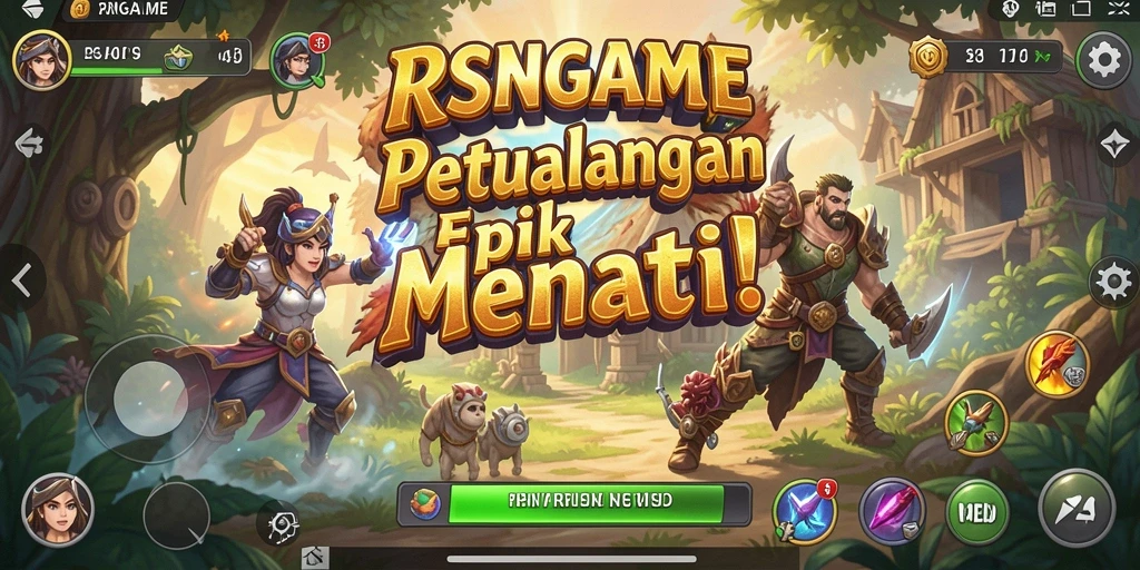 Screenshot RSNGAME menampilkan aksi mendebarkan dalam gameplay Adventure.