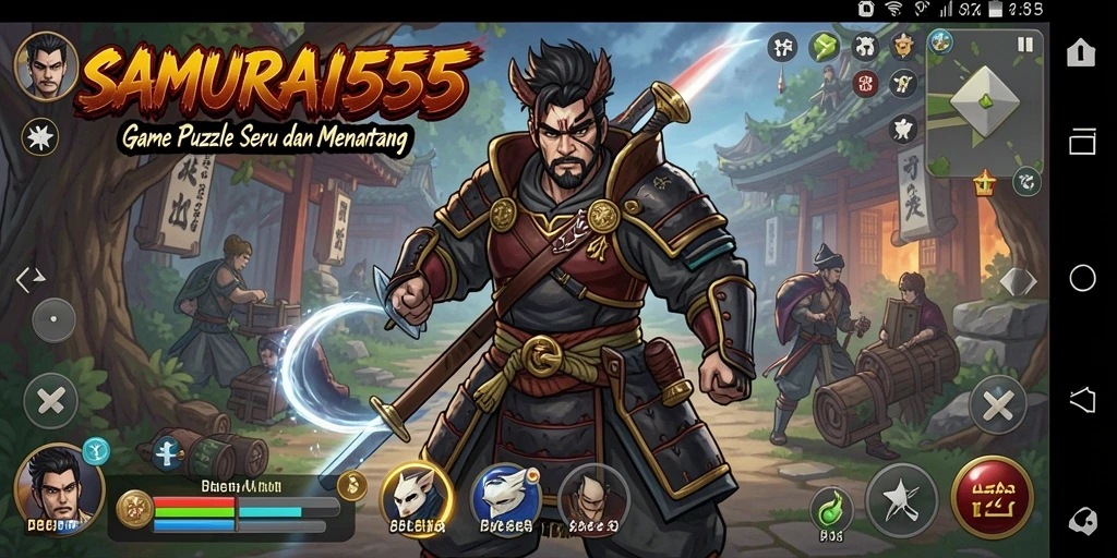 Tampilan gameplay SAMURAI555 yang menantang dan seru.