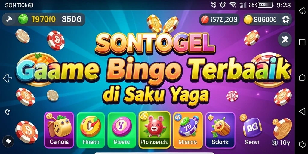 Menampilkan gameplay seru dan interaktif dalam game Bingo SONTOGEL.