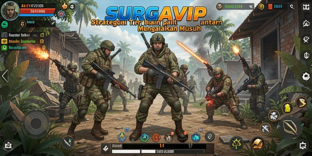 Tampilan gameplay menegangkan dalam SURGAVIP dengan strategi cerdas.