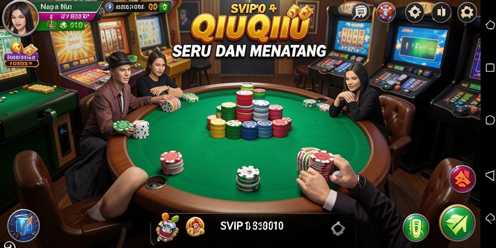 Screenshot utama SVIP10 menampilkan gameplay QiuQiu yang dinamis.